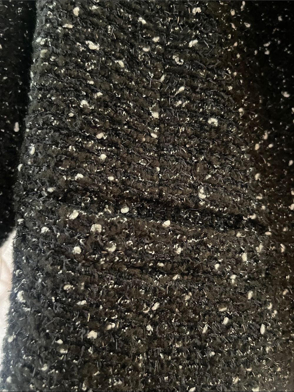 Express Black Speckled Tweed Cropped Blazer - Picture 4 of 6